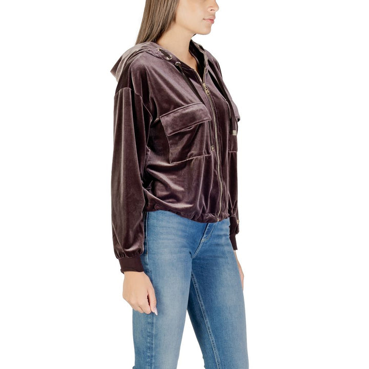 Liu Jo Brown Polyester Hoodie