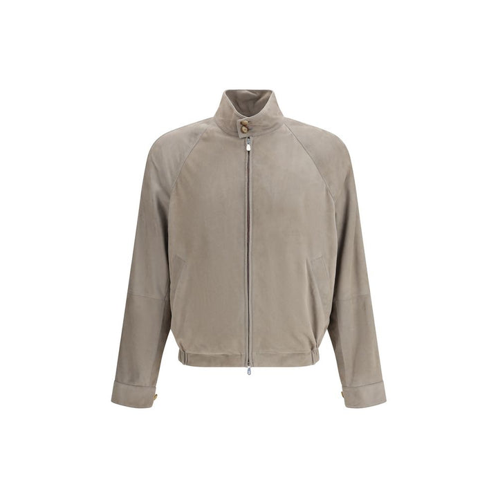 Brunello Cucinelli Bicolor Calf Leather Bos Taurus Full-Length Jacket