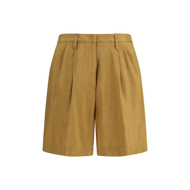 Forte_Forte Beige Linen Bermuda Shorts