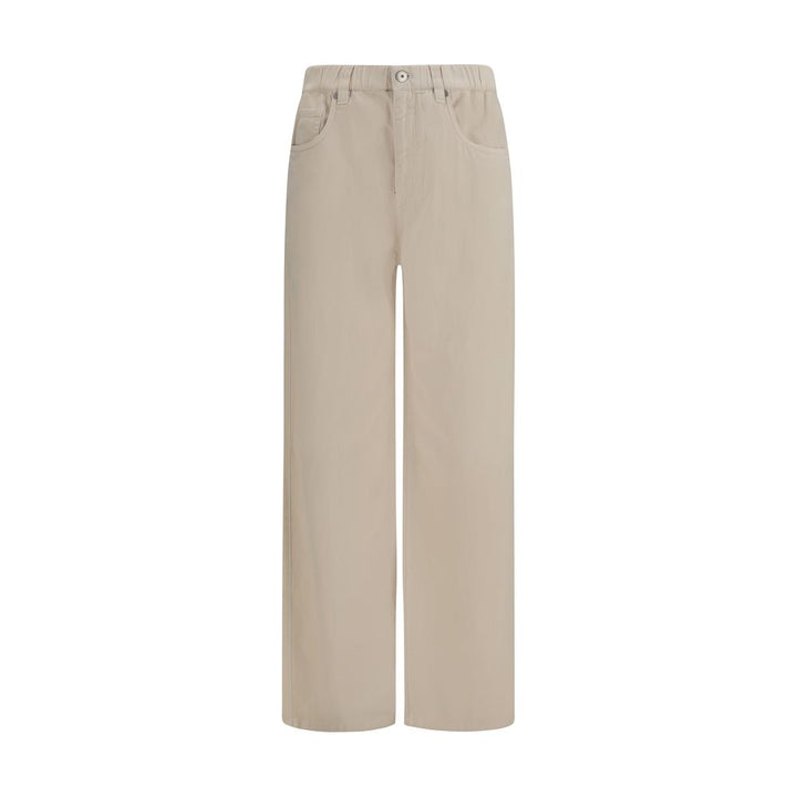 Brunello Cucinelli Beige Cotton Casual Pants