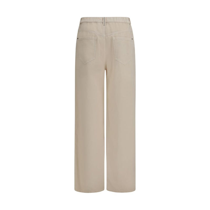Brunello Cucinelli Beige Cotton Casual Pants