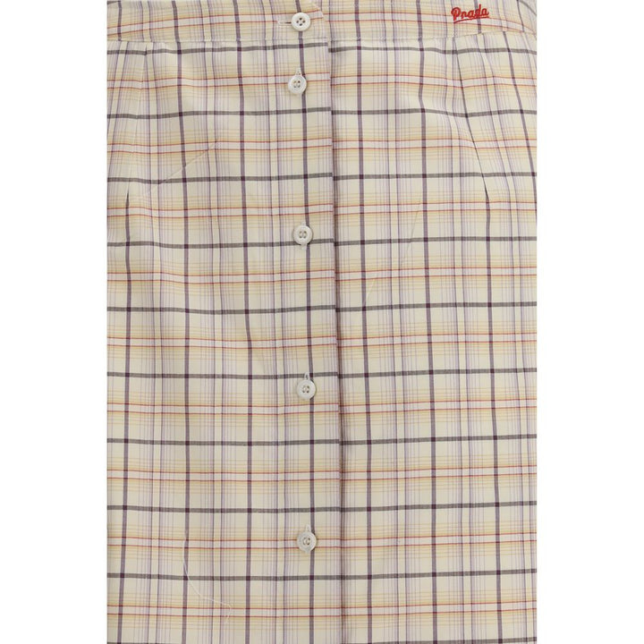 Prada Multicolor Cotton Midi Skirt