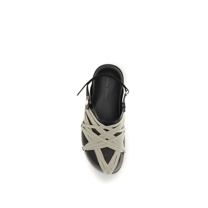 Rick Owens Black Calf Leather Bos Taurus Mules