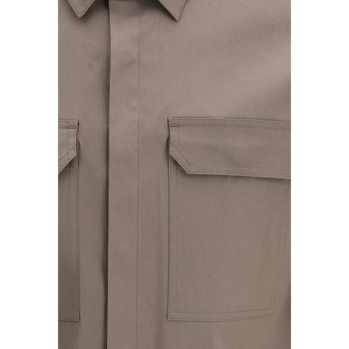 Rick Owens Brown Denim Shirt