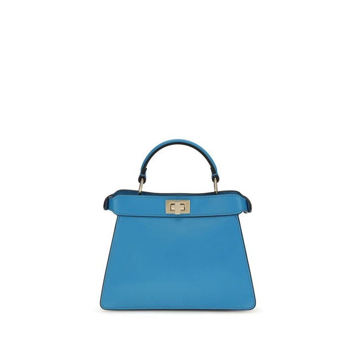 Fendi Blue Calf Leather Bos Taurus Shoulder Bag