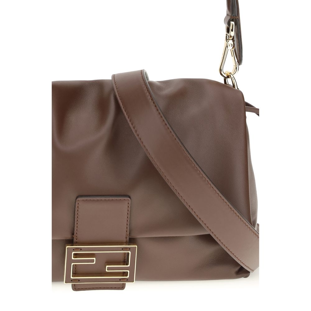 Fendi Brown Lamb Ovis Aries Aries Shoulder Bag