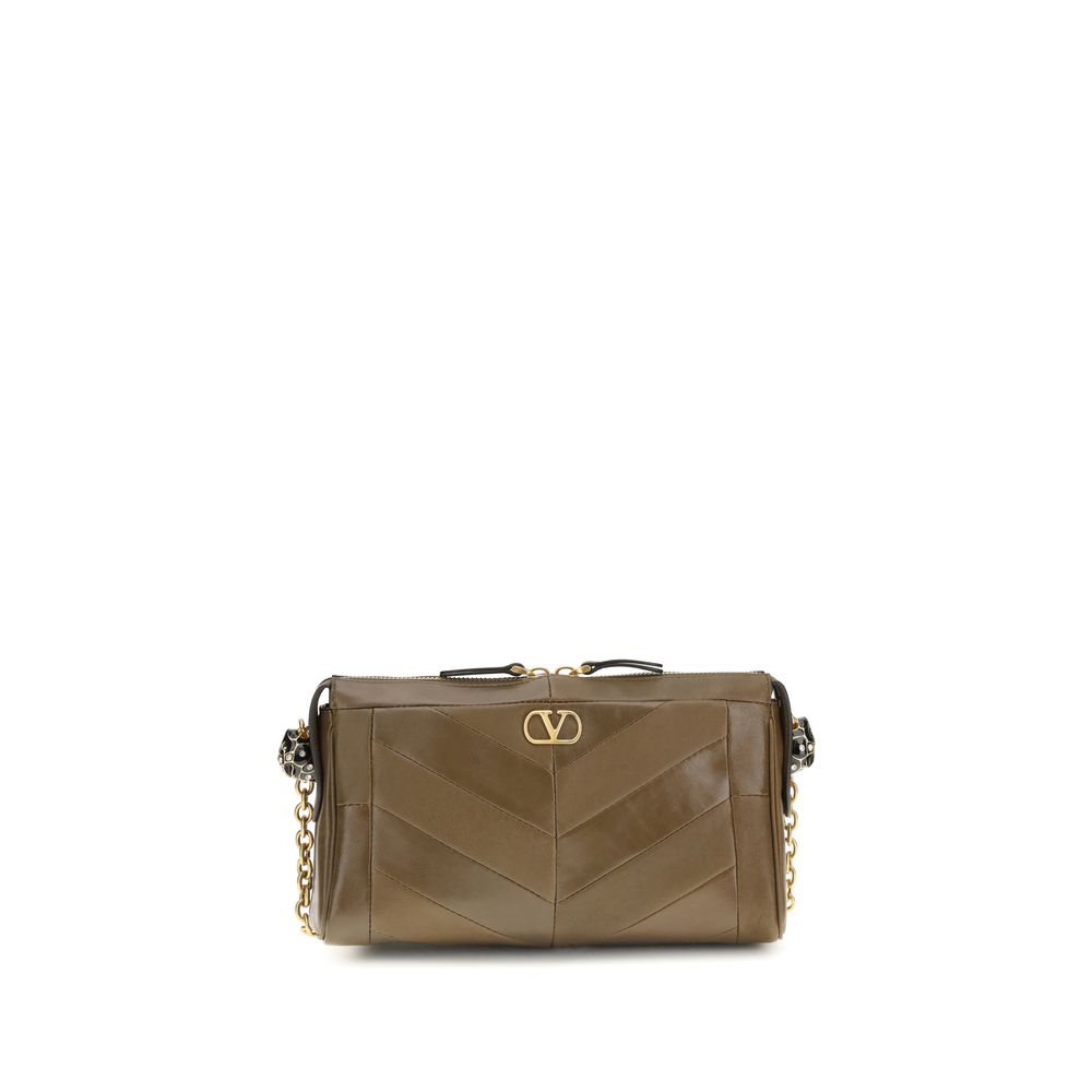 Valentino Garavani Brown Lamb Ovis Aries Aries Shoulder Bag