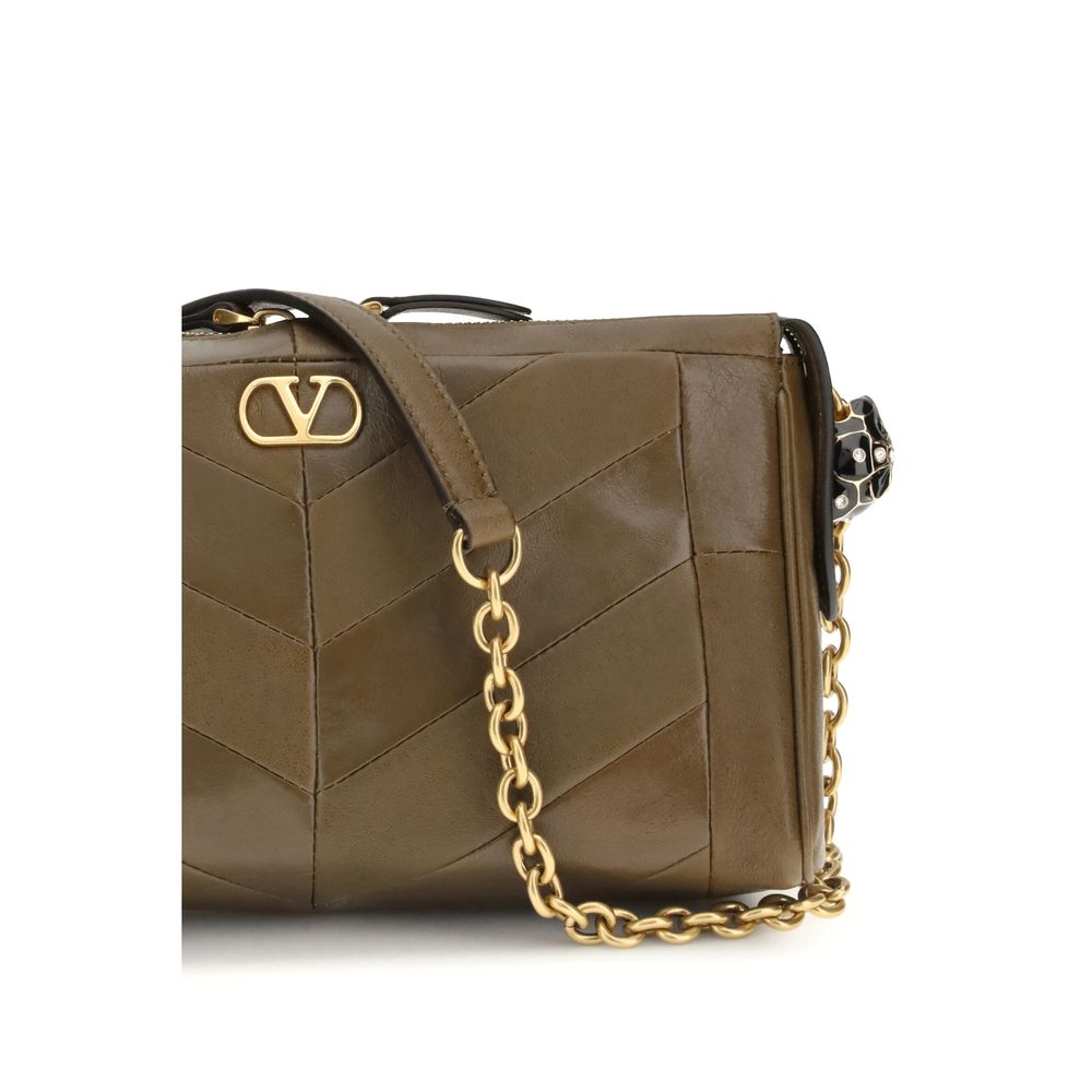Valentino Garavani Brown Lamb Ovis Aries Aries Shoulder Bag