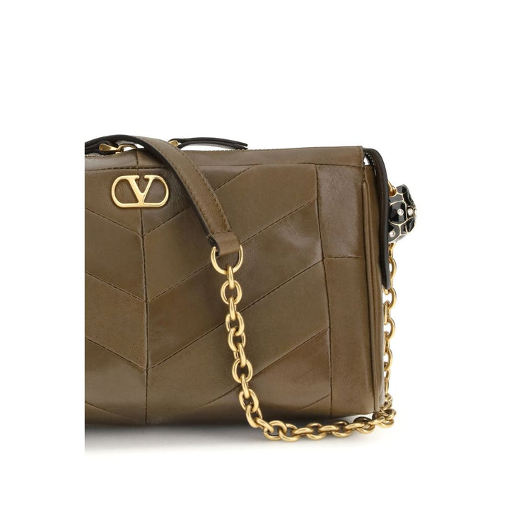 Valentino Garavani Brown Lamb Ovis Aries Aries Shoulder Bag
