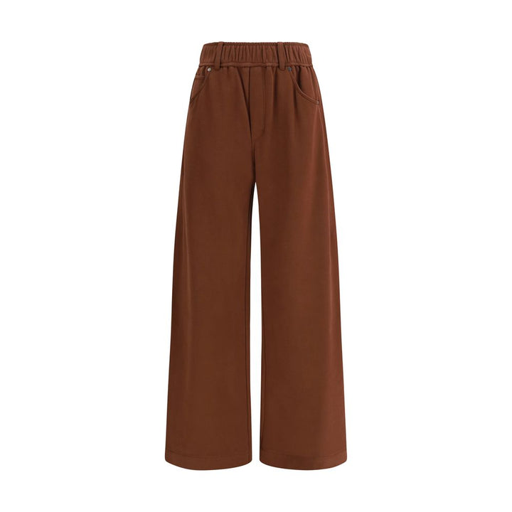 Brunello Cucinelli Brown Acetate Casual Pants
