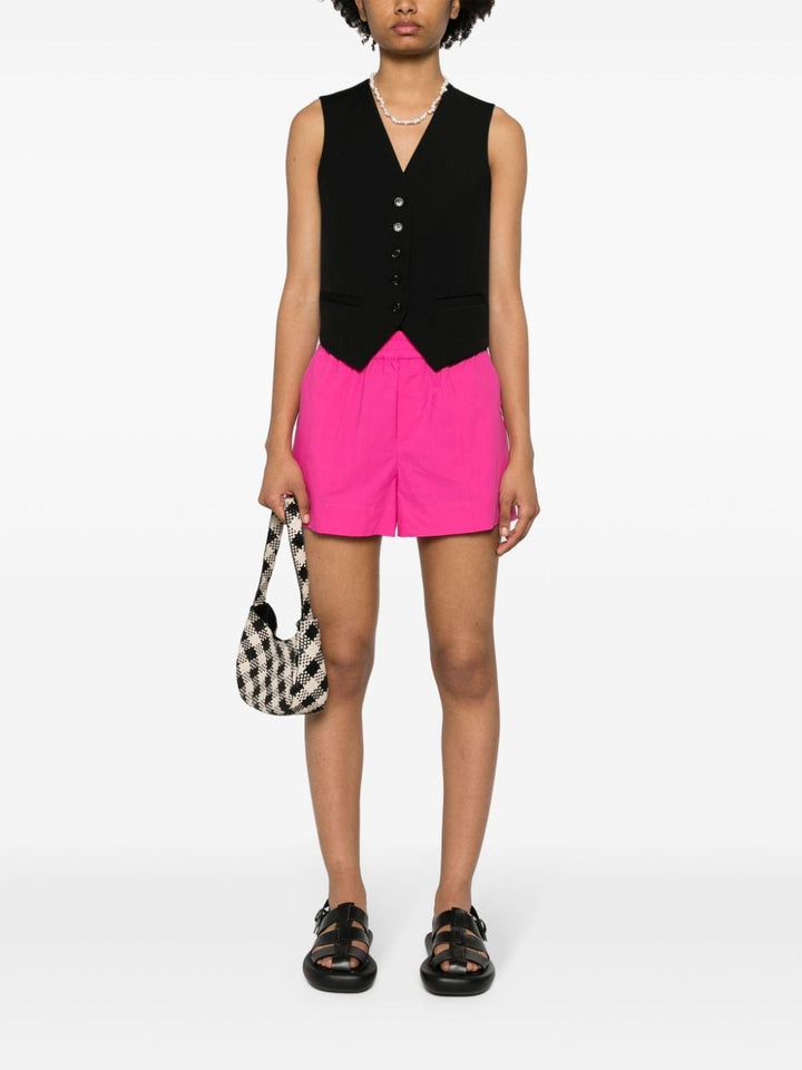 elasticated-waist cotton shorts-4