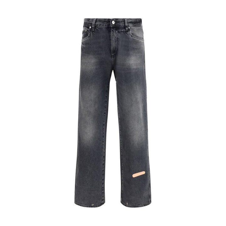 PDF Channel Gray Cotton Relaxed Fit Jeans
