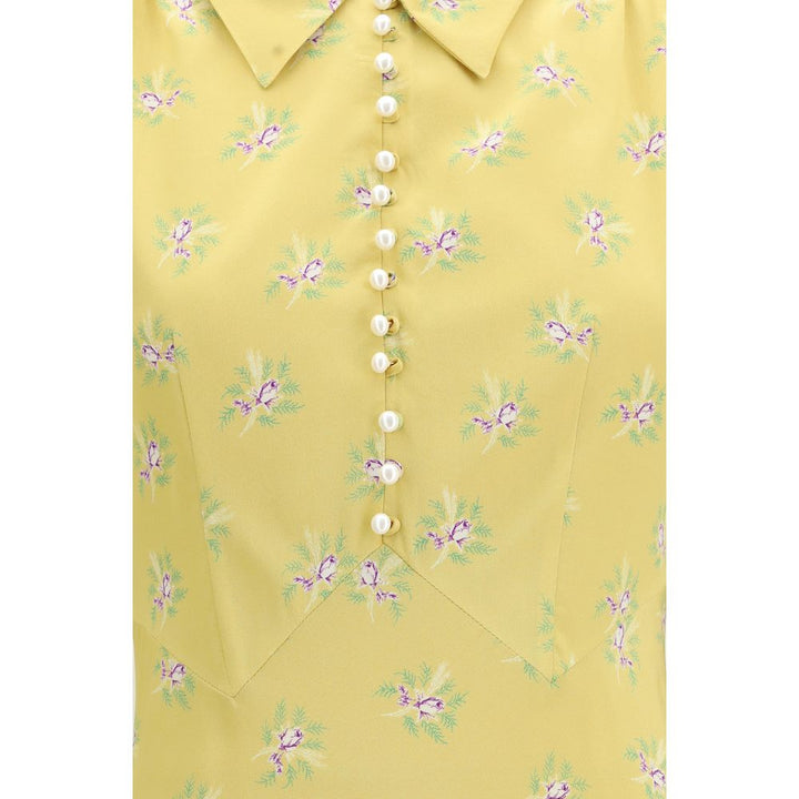 Alessandra Rich Bicolor Silk Casual Dress
