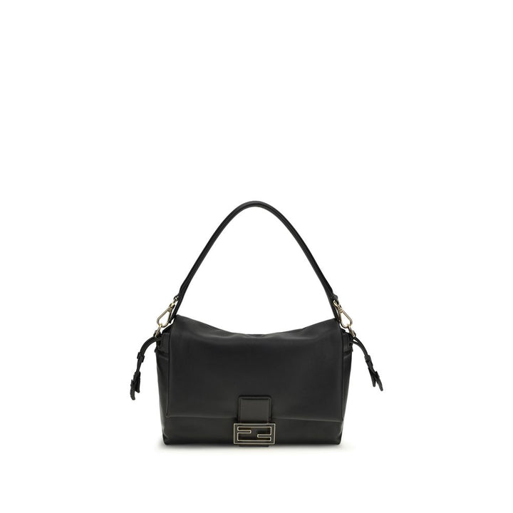 Fendi Black Calf Leather Bos Taurus Shoulder Bag