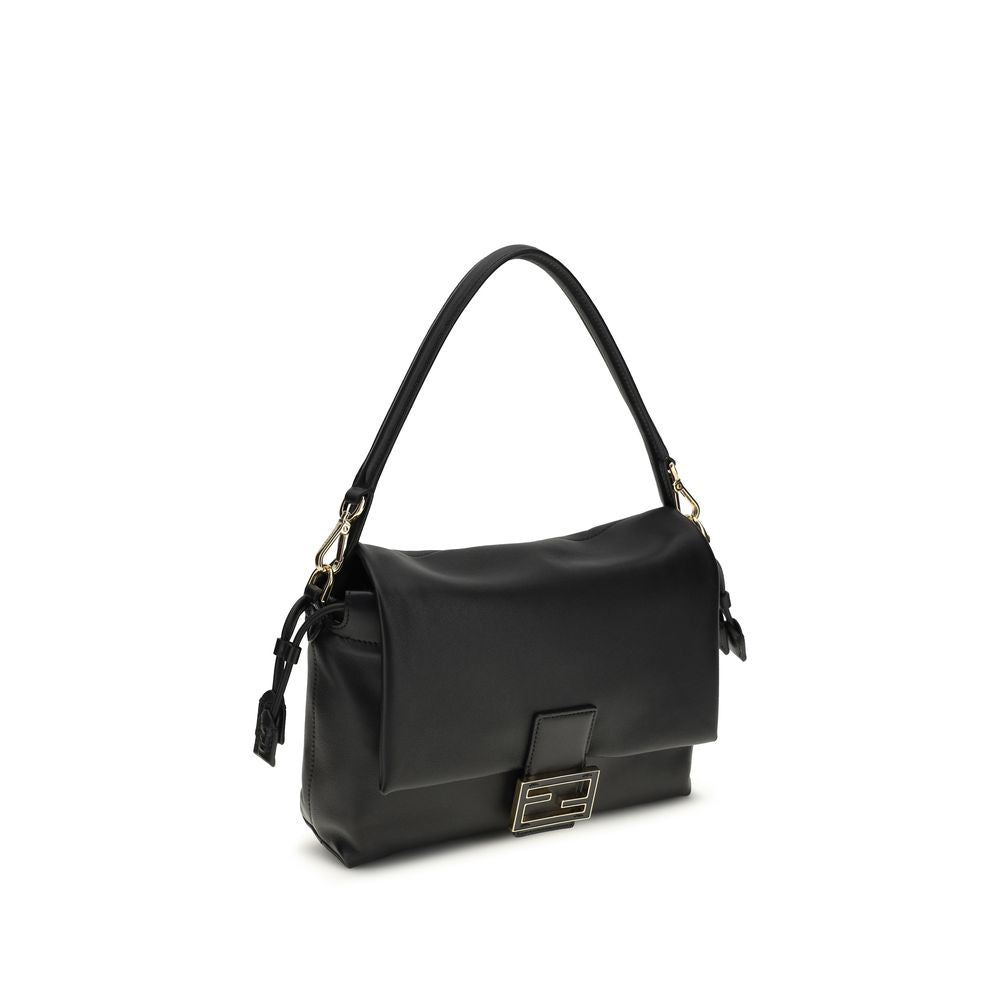 Fendi Black Calf Leather Bos Taurus Shoulder Bag