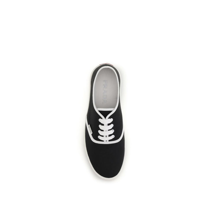 Prada Black Cotton Low Top Sneakers