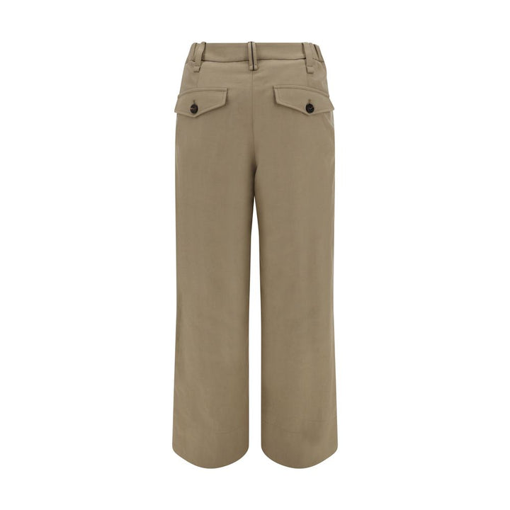 Brunello Cucinelli Beige Cotton Casual Pants