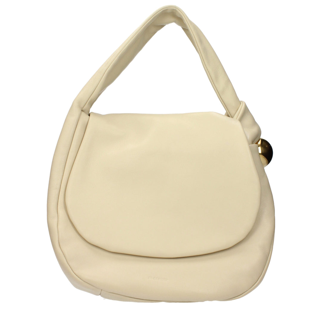 Jil Sander Beige Leather Handbag