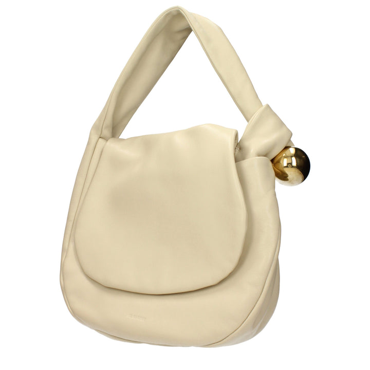 Jil Sander Beige Leather Handbag