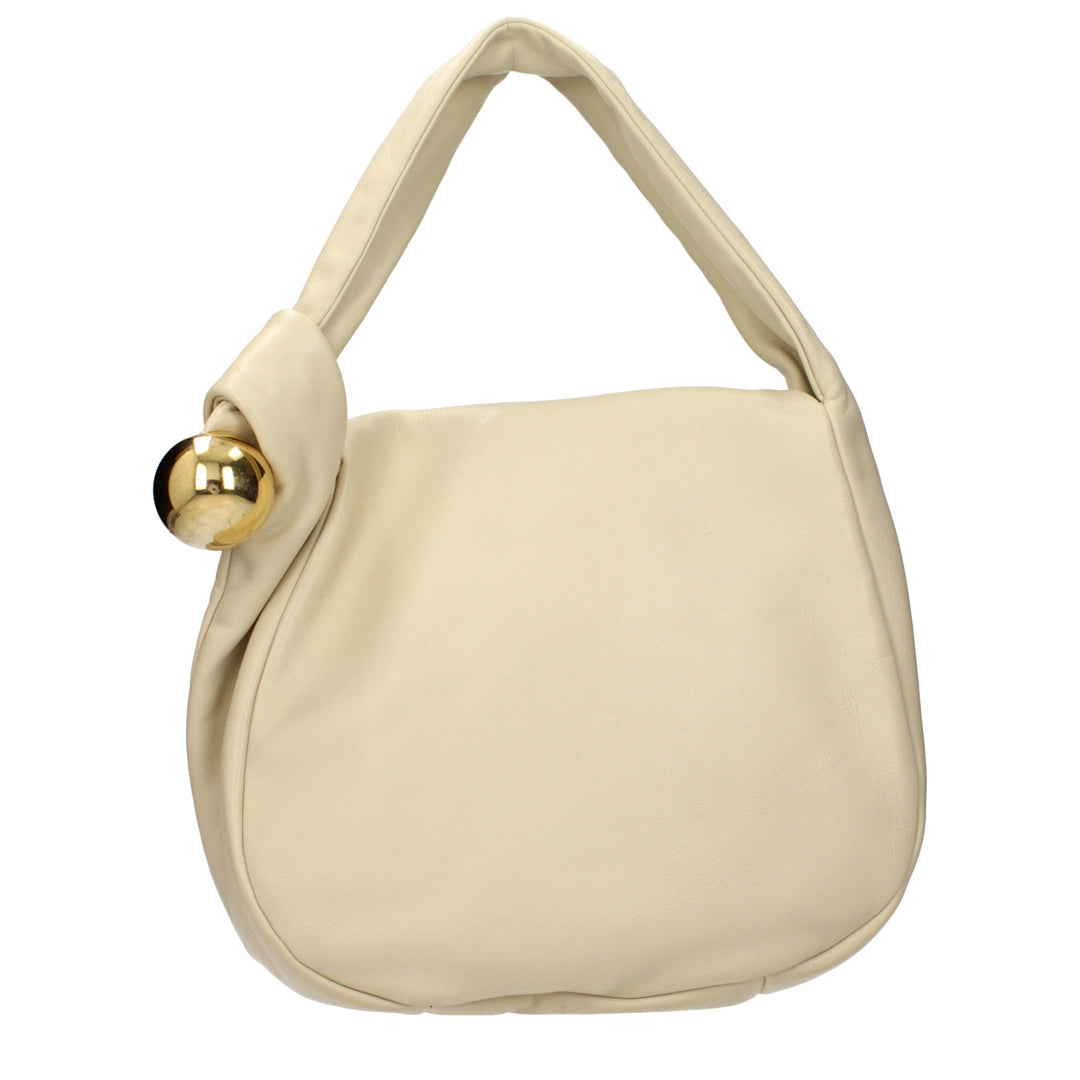 Jil Sander Beige Leather Handbag