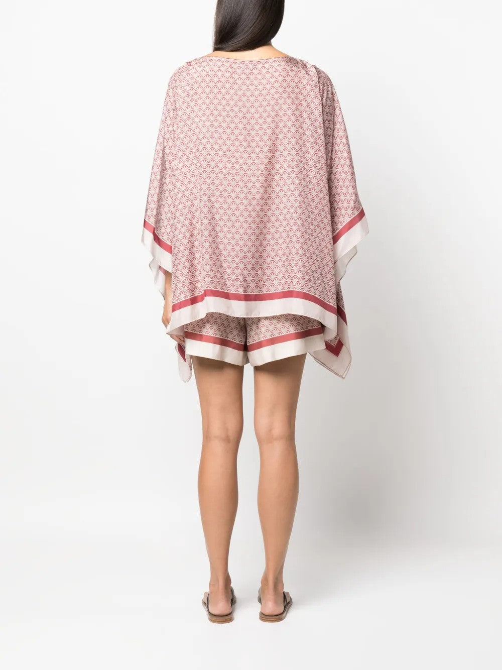 Brunello Cucinelli Red Silk T-Shirt