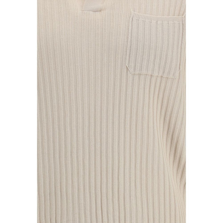 Roberto Collina Beige Cotton Polo Shirt