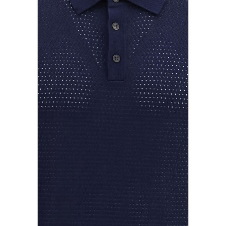 Roberto Collina Blue Cotton Polo Shirt