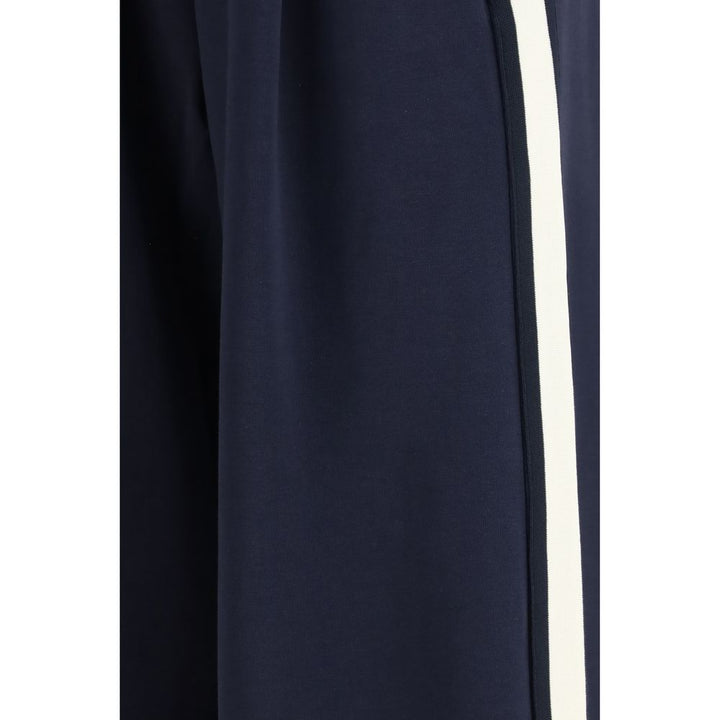 Max Mara Blue Cotton Casual Pants