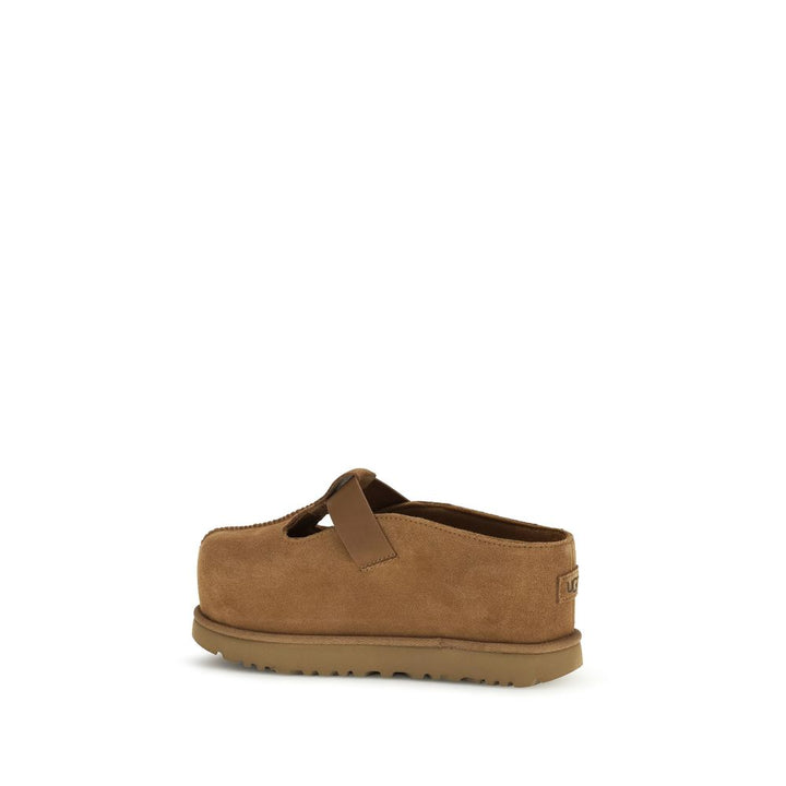UGG Brown Calf Leather Bos Taurus Mules
