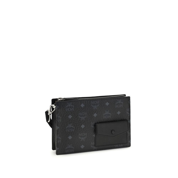 MCM Black Calf Leather Bos Taurus Shoulder Bag
