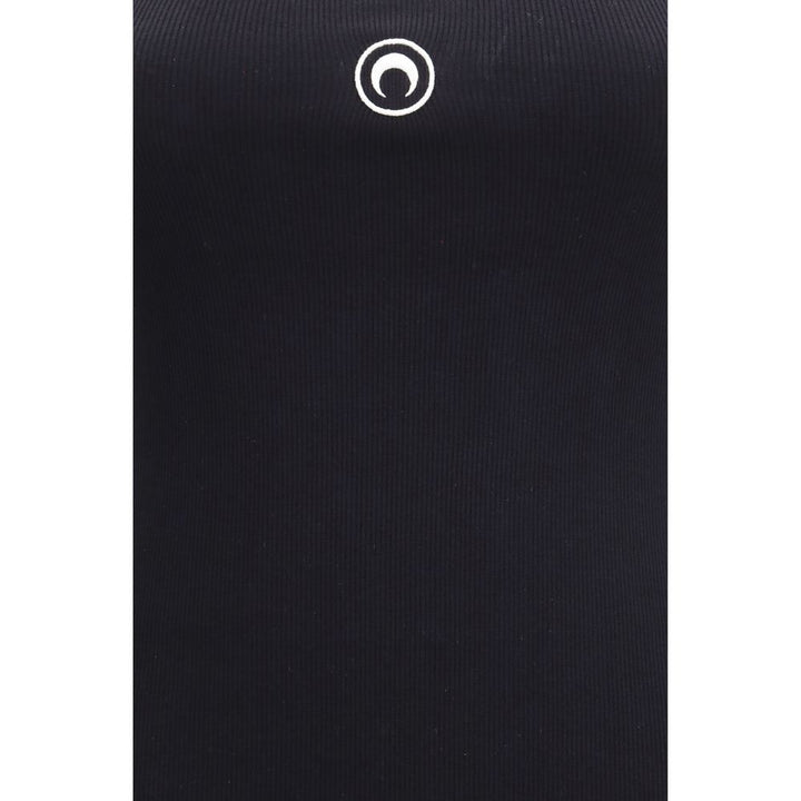 Marine Serre Black Cotton Casual Dress