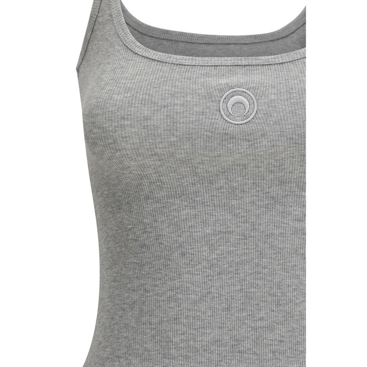 Marine Serre Gray Cotton Tank Tops