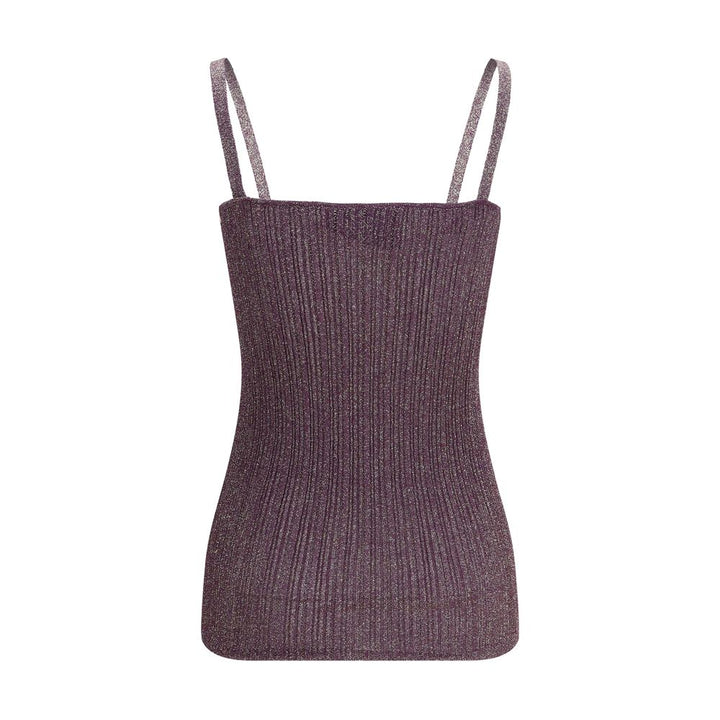 Valentino Purple Viscose Sleeveles T-Shirt