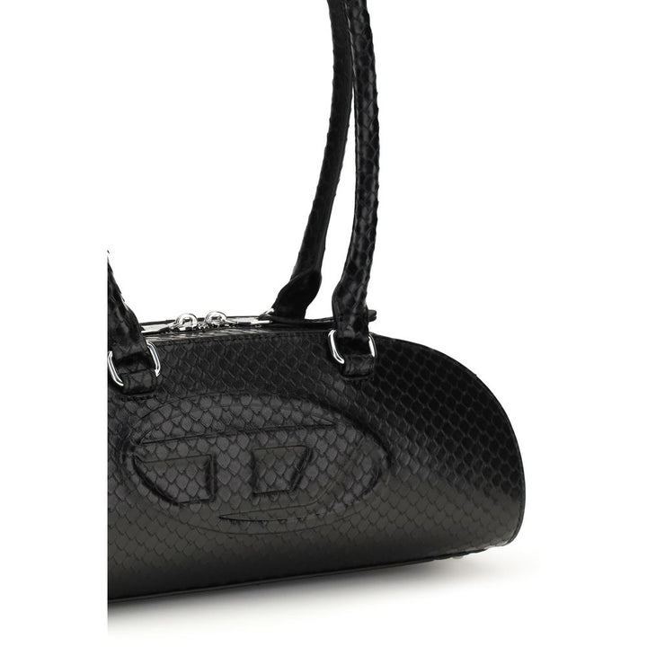 Diesel Black Calf Leather Bos Taurus Shoulder Bag