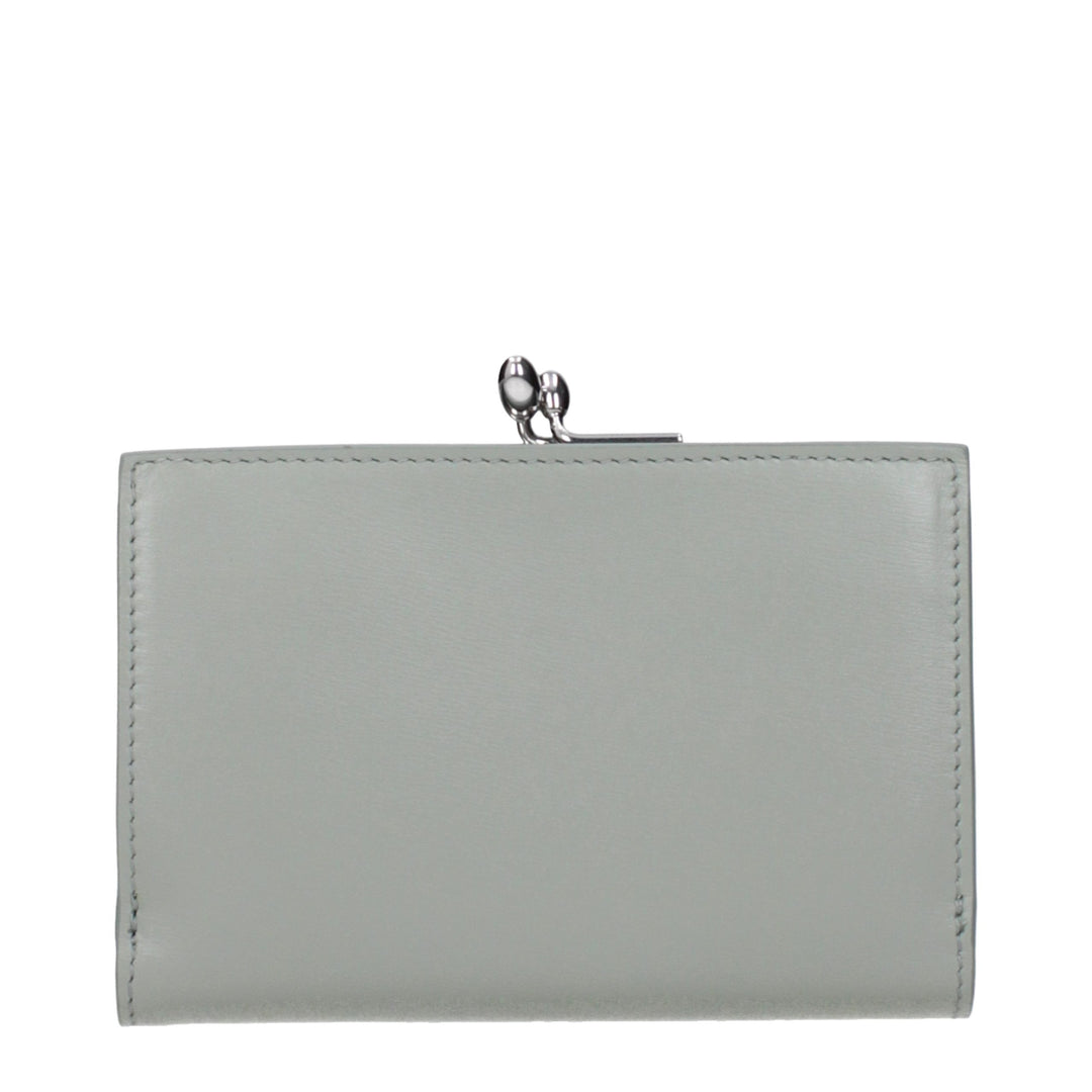 Jil Sander Green Leather Wallet
