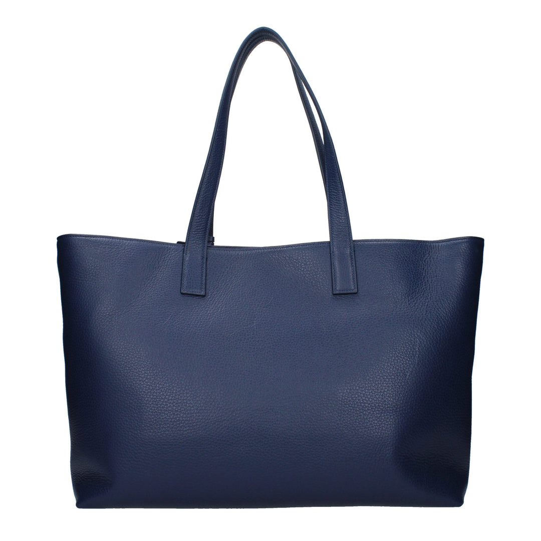 Roberto Cavalli Blue Leather Shoulder Bag