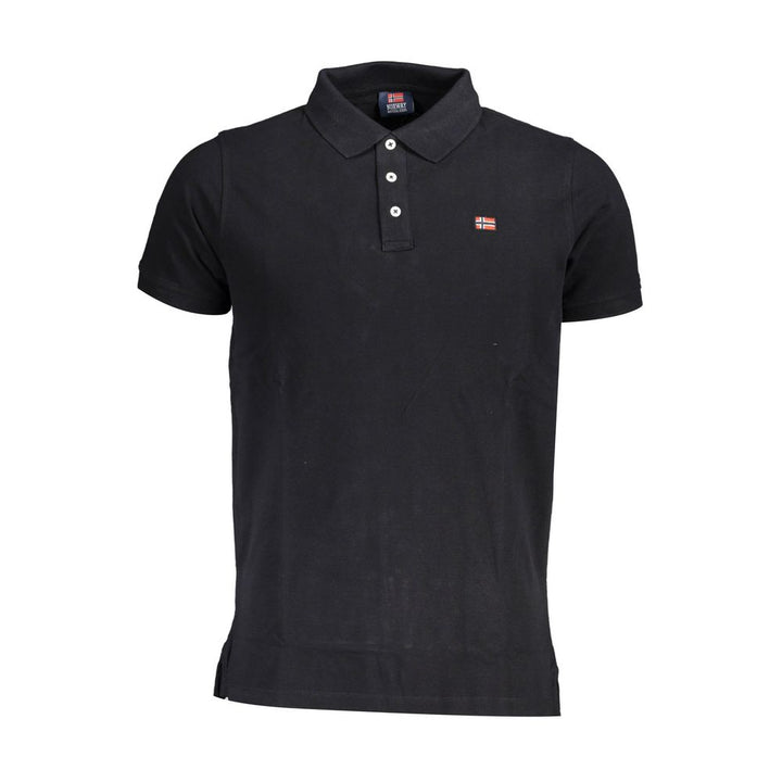 Norway 1963 Black Cotton Men Polo Shirt