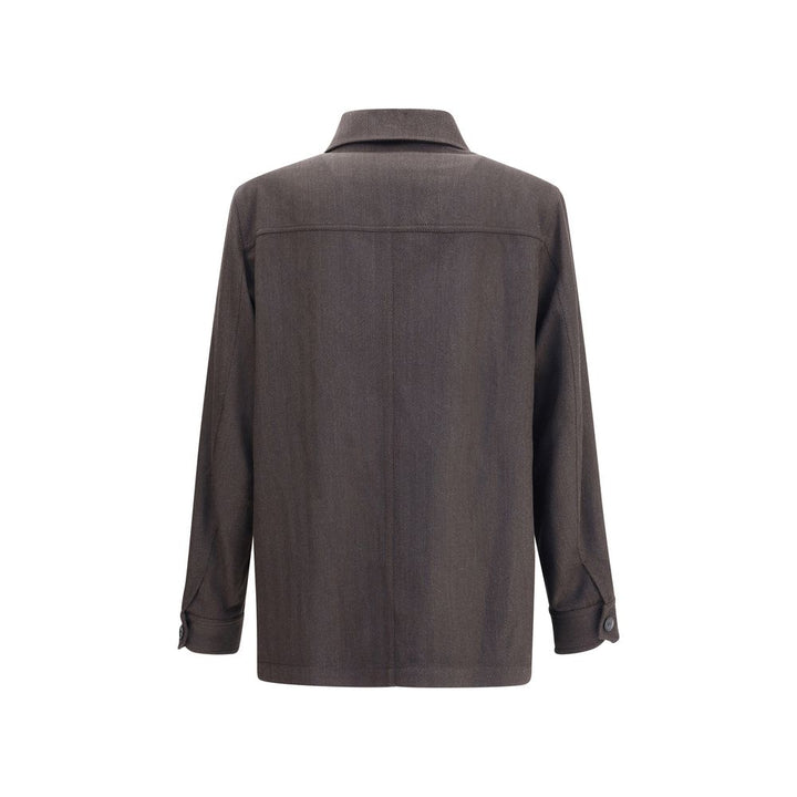 Brioni Brown Wool Coat
