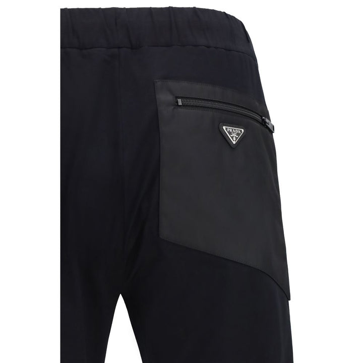 Prada Black Nylon Athletic Pants