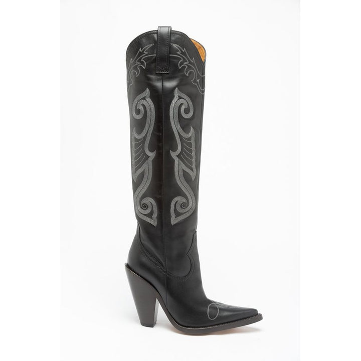 Moschino Multicolor Calfskin High Heel Boots