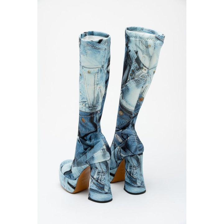 Moschino Multicolor Polyester High Heel Boots