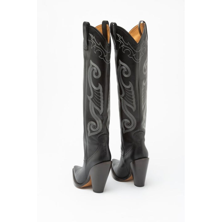 Moschino Multicolor Calfskin High Heel Boots