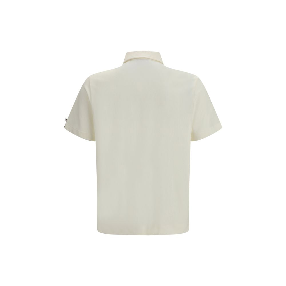 Moncler Grenoble Beige Polyamide Polo Shirt