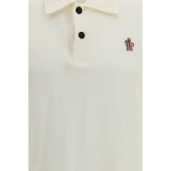 Moncler Grenoble Beige Polyamide Polo Shirt