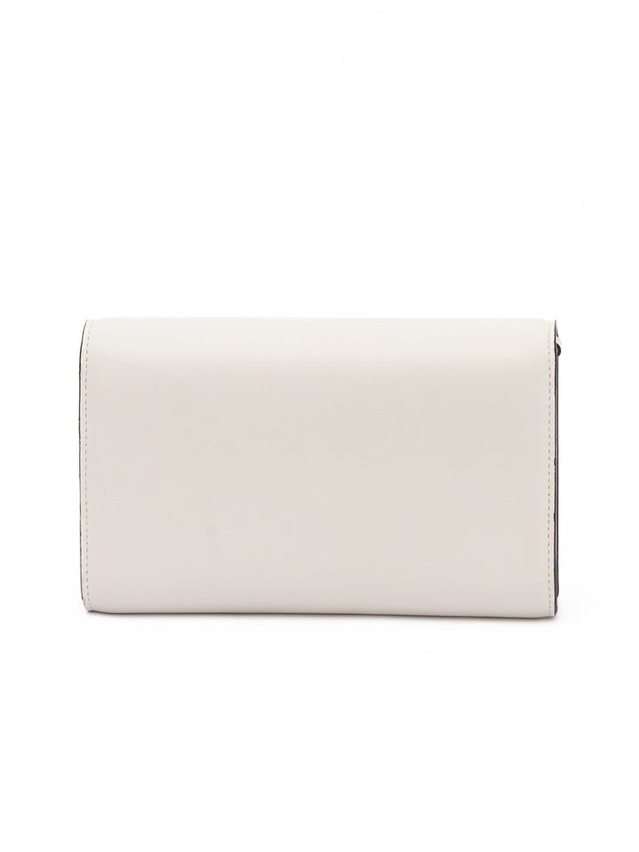 Jimmy Choo White Avenue Leather Shoulder Strap Bag