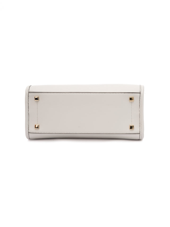 Jimmy Choo White Avenue S Tote Leather Handbag