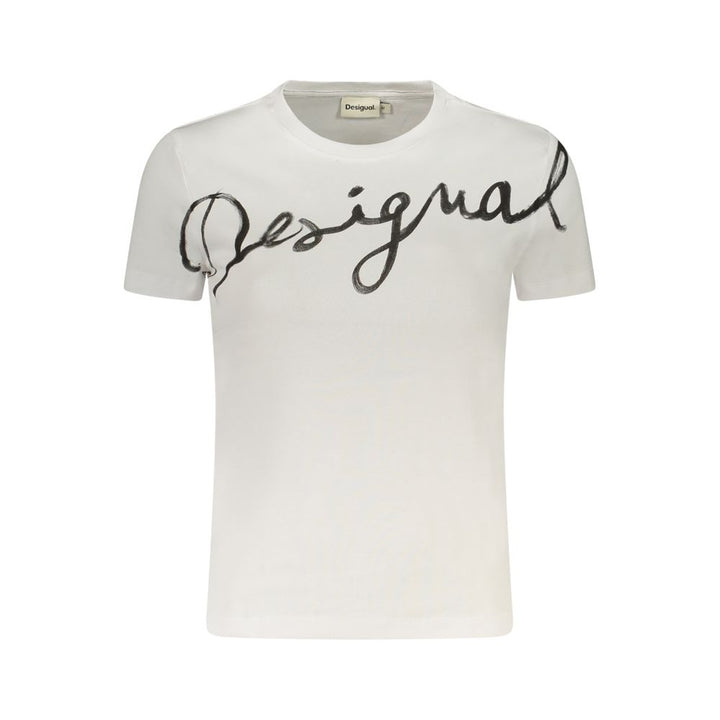 Desigual Bianco Cotton Women T-Shirt
