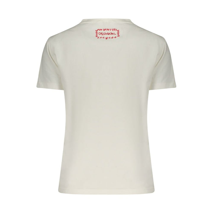 Desigual White Cotton Women T-Shirt