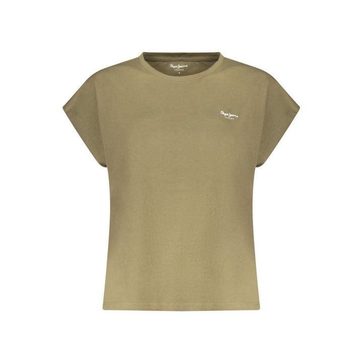 Pepe Jeans Green Organic Cotton Women T-Shirt