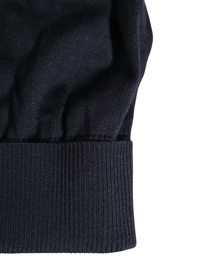 Dolce & Gabbana Black Solid Wool Knitted Winter Beanie Cap Hat